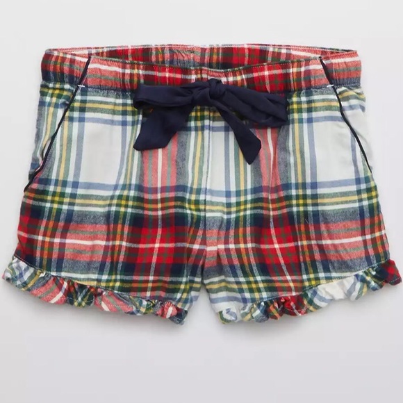 Aerie Flannel Pajama Boxer Shorts Size Small NWT - Picture 4 of 11